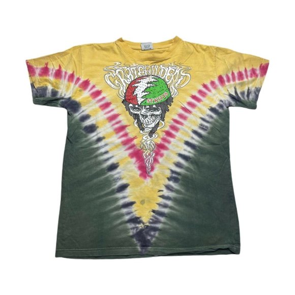 vintage 90’s Grateful Dead Tie Dye T-Shirt Size Medium 1990's Band Tee - Picture 1 of 6